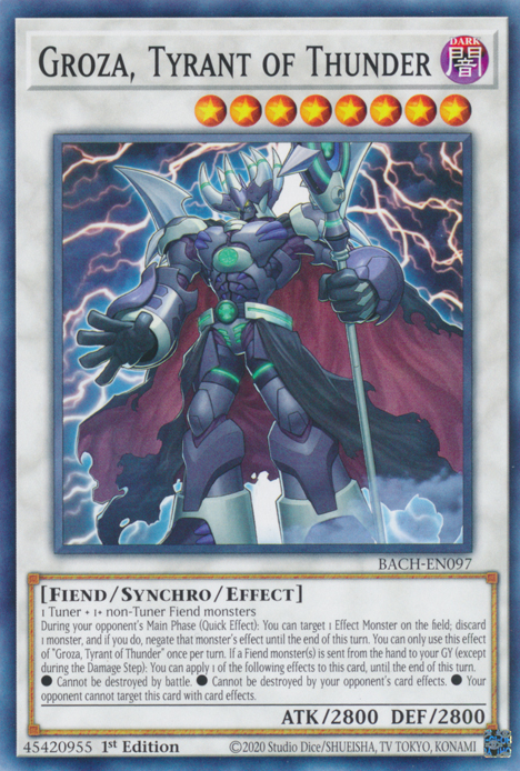 Groza, Tyrant of Thunder - BACH-EN097 - Common - 1st Edition available at 401 Games Canada