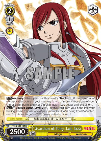 Guardian of Fairy Tail, Erza - FT/EN-S02-101 - Rare available at 401 Games Canada