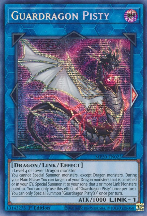 Guardragon Pisty - MP20-EN022 - Prismatic Secret Rare - 1st Edition available at 401 Games Canada