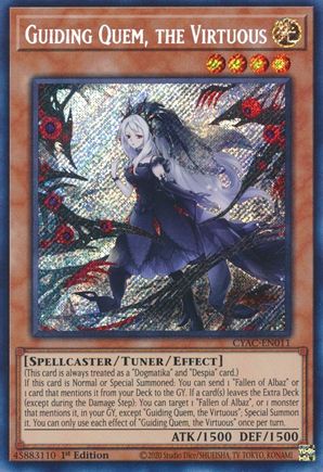 Guiding Quem, the Virtuous - CYAC-EN011 - Secret Rare - 1st Edition available at 401 Games Canada