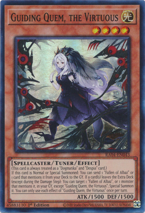 Guiding Quem, the Virtuous - RA04-EN043 - Super Rare - 1st Edition