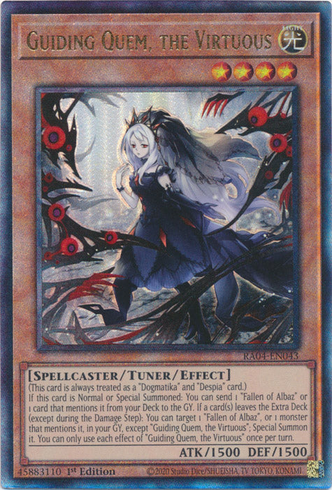 Guiding Quem, the Virtuous - RA04-EN043 - Prismatic Ultimate Rare - 1st Edition