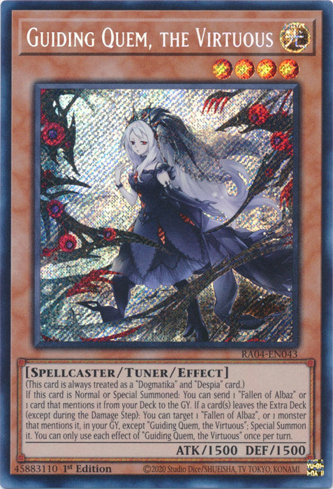 Guiding Quem, the Virtuous (Secret Rare) - RA04-EN043 - Secret Rare - 1st Edition