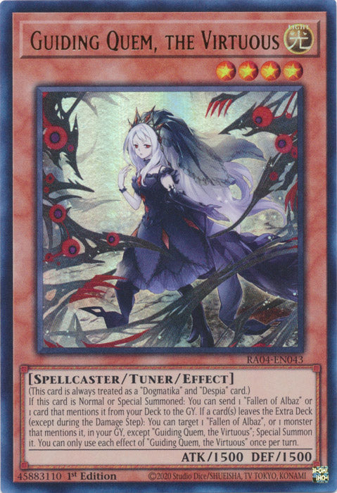 Guiding Quem, the Virtuous (UR) - RA04-EN043 - Ultra Rare - 1st Edition