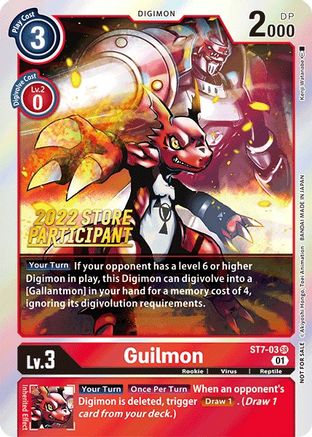 Guilmon (2022 Store Participant) - ST7-03 - Super Rare available at 401 Games Canada