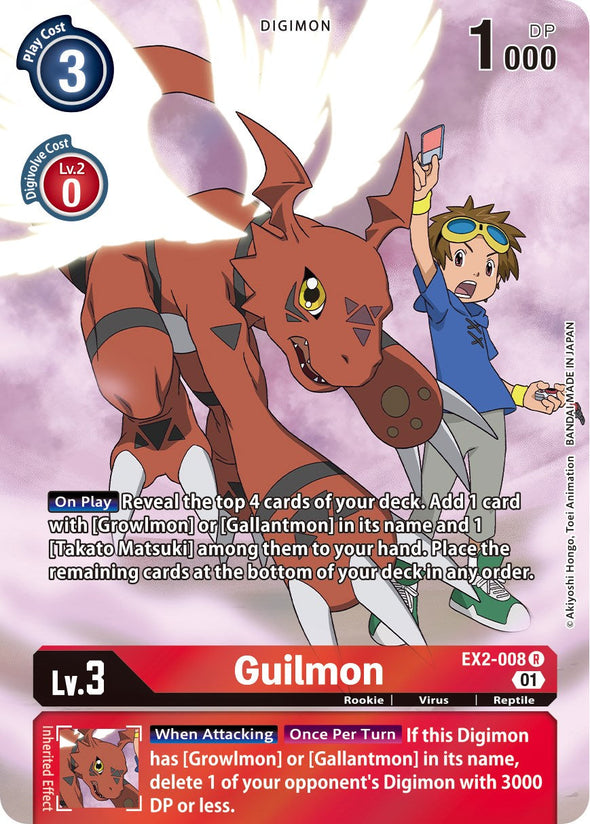 Guilmon (Alternate Art) - EX2-008 - Rare available at 401 Games Canada