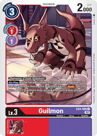 Guilmon - EX4-006 - Common available at 401 Games Canada