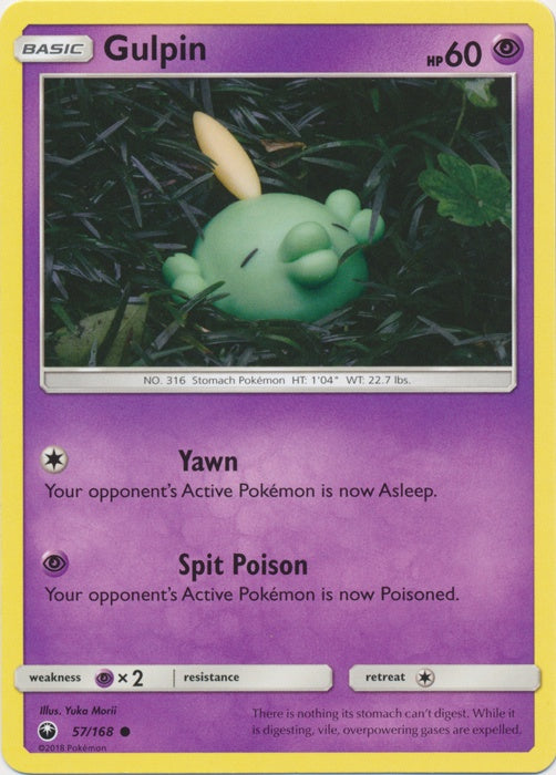 Gulpin - 57/168 - Common available at 401 Games Canada