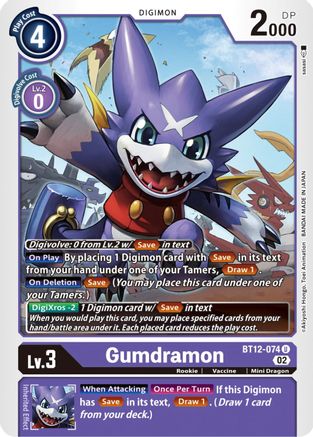 Gumdramon - BT12-074 - Uncommon available at 401 Games Canada