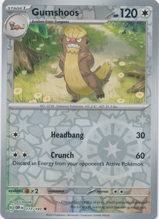 Gumshoos - 177/197 - Uncommon - Reverse Holo available at 401 Games Canada