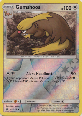 Gumshoos - 181/236 - Rare - Reverse Holo available at 401 Games Canada
