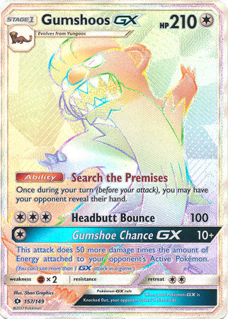 Gumshoos GX - 157/149 - Hyper Rare available at 401 Games Canada