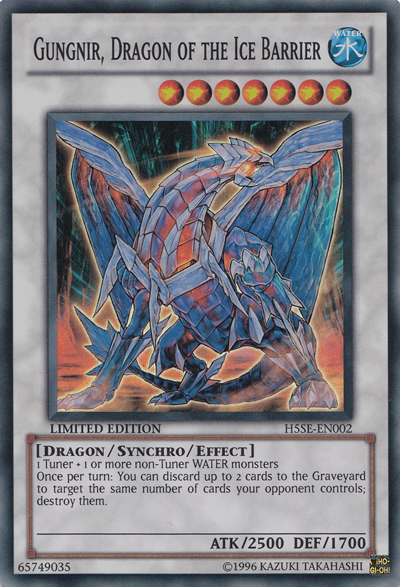 Gungnir, Dragon of the Ice Barrier - H5SE-EN002 - Super Rare - Limited Edition available at 401 Games Canada