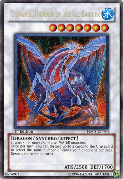 Gungnir, Dragon of the Ice Barrier - HA03-EN030 - Secret Rare - 1st Edition available at 401 Games Canada