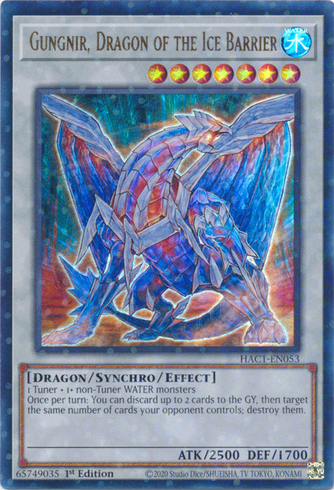 Gungnir, Dragon of the Ice Barrier - HAC1-EN053 - Duel Terminal Ultra Parallel Rare available at 401 Games Canada