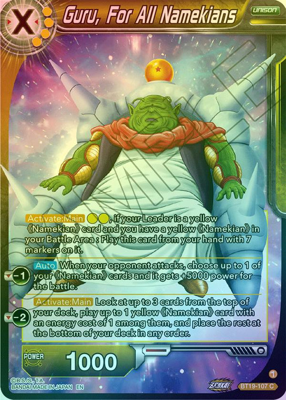 Guru, For All Namekians - BT19-107 - Common (Foil) available at 401 Games Canada