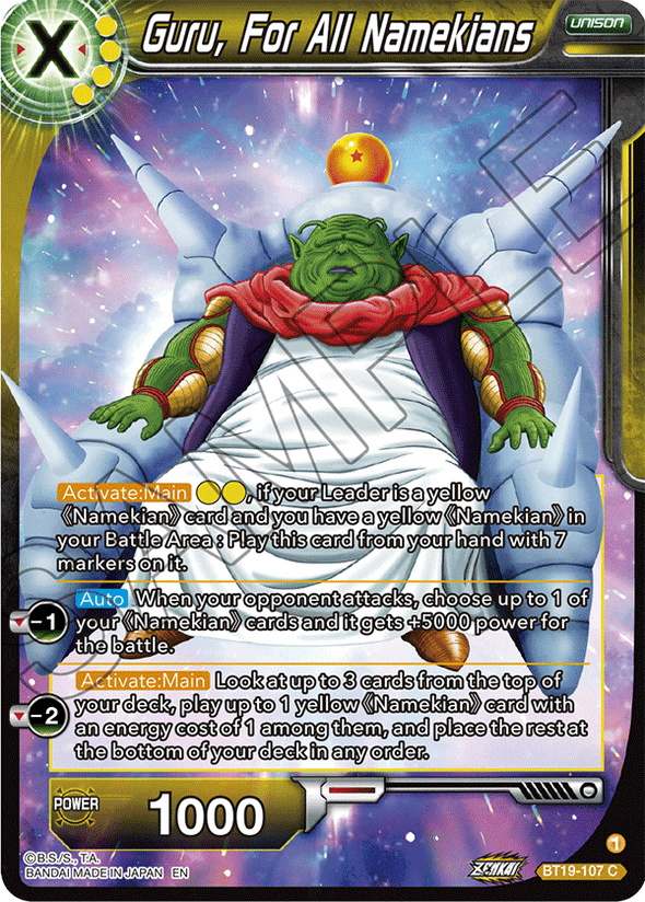 Guru, For All Namekians - BT19-107 - Common available at 401 Games Canada