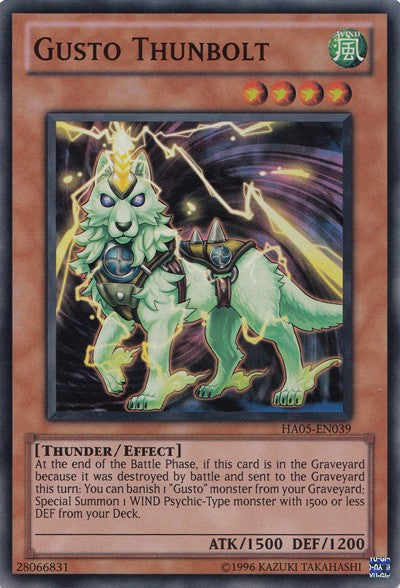 Gusto Thunbolt - HA05-EN039 - Super Rare - Unlimited available at 401 Games Canada