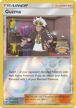Guzma - 115/147 - Promo (Staff Regional Championships 2017) available at 401 Games Canada
