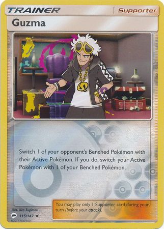 Guzma - 115/147 - Uncommon - Reverse Holo available at 401 Games Canada