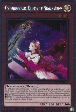 Gwenhwyfar, Queen of Noble Arms - NKRT-EN012 - Platinum Rare - 1st Edition available at 401 Games Canada