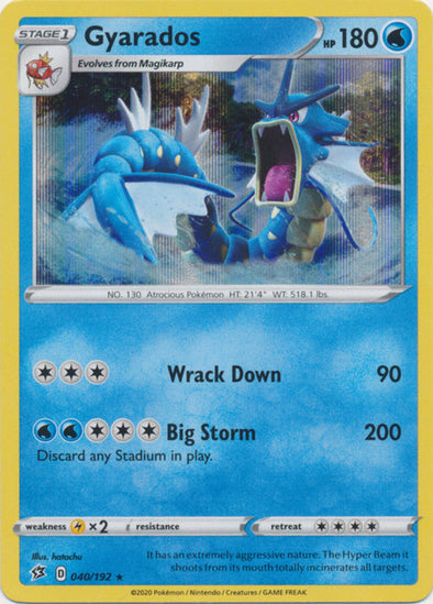 Gyarados - 040/192 - Holo Rare available at 401 Games Canada