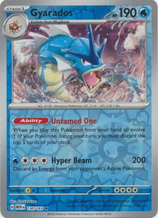 Gyarados - 130/165 - Rare - Reverse Holo available at 401 Games Canada