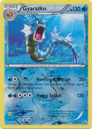 Gyarados - 31/113 - Rare - Reverse Holo available at 401 Games Canada