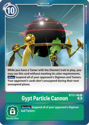 Gypt Particle Cannon - BT12-106 - Rare available at 401 Games Canada