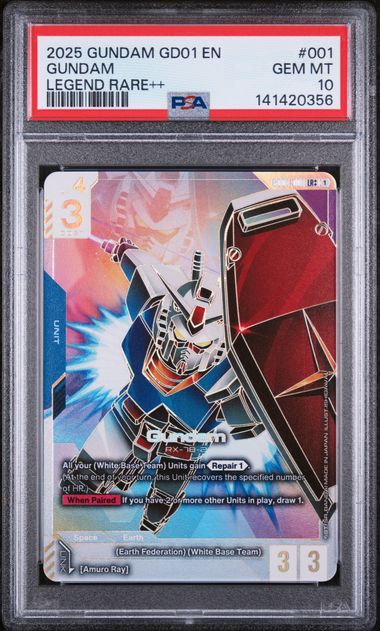 GUNDAM (001) - GUNDAM NEWTYPE RISING - LEGEND RARE++ - GEM MT 10