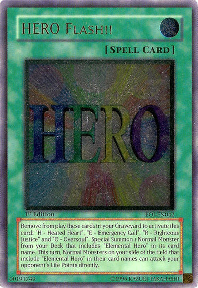 HERO Flash!! - EOJ-EN042 - Ultimate Rare - 1st Edition available at 401 Games Canada