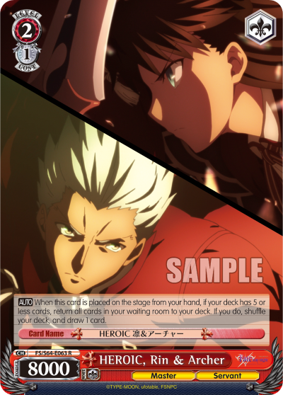 HEROIC, Rin & Archer - FS/S64-E063 - Rare available at 401 Games Canada