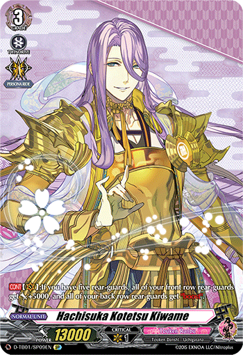 Hachisuka Kotetsu Kiwame - D-TB01/SP09 - SP available at 401 Games Canada