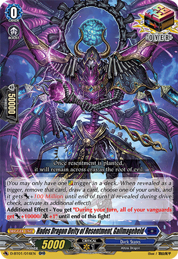 Hades Dragon Deity of Resentment, Gallmageheld - D-BT01/016 - Over RR available at 401 Games Canada