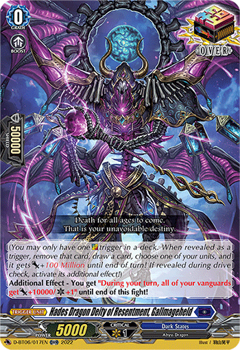 Hades Dragon Deity of Resentment, Gallmageheld - D-BT06/017 - Over Double Rare available at 401 Games Canada