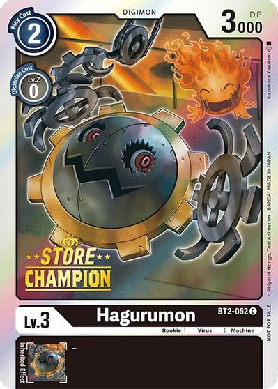 Hagurumon (Store Champion) - BT2-052 - Promo available at 401 Games Canada