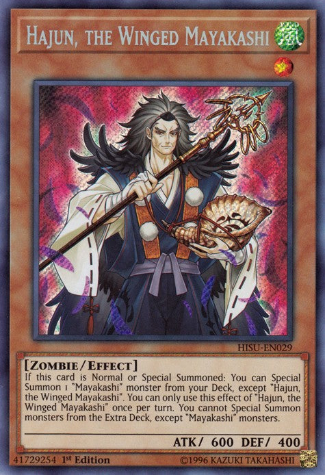 Hajun, the Winged Mayakashi - HISU-EN029 - Secret Rare - 1st Edition available at 401 Games Canada