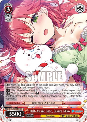 Half-Awake Gaze, Sakura Miko (R) - HOL/W104-E080R - Rare available at 401 Games Canada