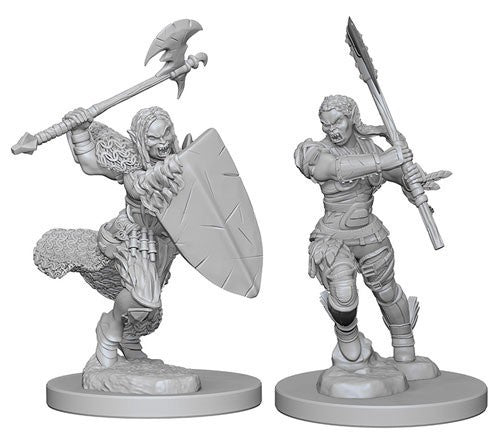 Half-Orc Female Barbarian - Pathfinder Deep Cuts Unpainted Minis available at 401 Games Canada