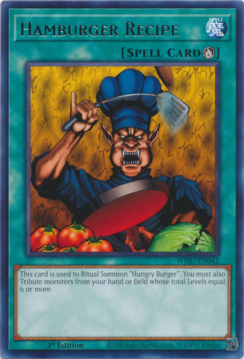 Hamburger Recipe - WISU-EN042 - Rare - 1st Edition available at 401 Games Canada