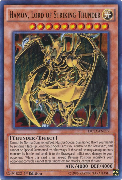 Hamon, Lord of Striking Thunder - DUSA-EN097 - Ultra Rare - 1st Edition available at 401 Games Canada