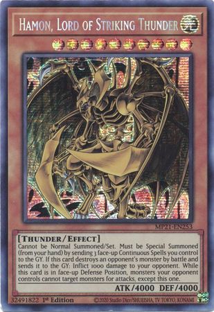 Hamon, Lord of Striking Thunder - MP21-EN253 - Prismatic Secret Rare - 1st Edition available at 401 Games Canada