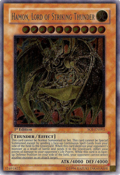 Hamon, Lord of Striking Thunder - SOI-EN002 - Ultimate Rare - 1st Edition available at 401 Games Canada