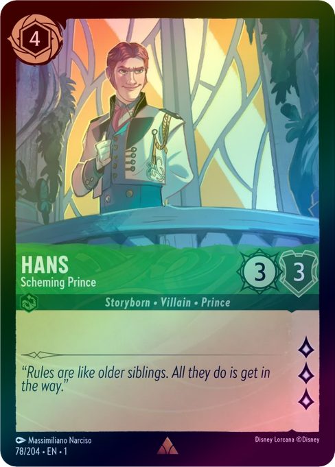 Hans (Scheming Prince) - 78/204 - Rare (Foil) available at 401 Games Canada