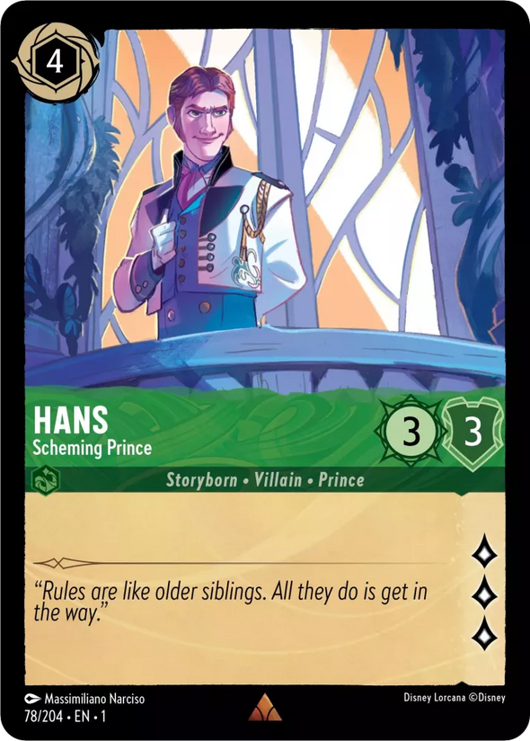 Hans (Scheming Prince) - 78/204 - Rare available at 401 Games Canada