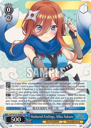 Harbored Feelings, Miku Nakano (SR) - 5HY/W101-E080S - Super Rare available at 401 Games Canada