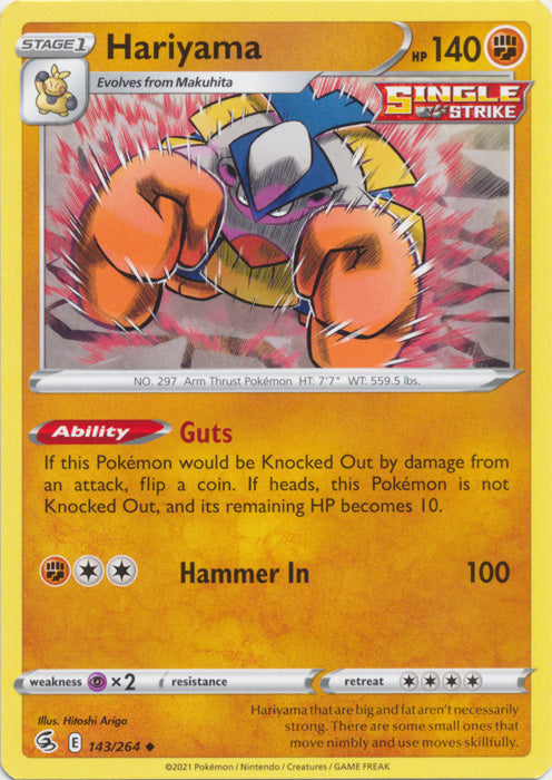 Hariyama - 143/264 - Uncommon available at 401 Games Canada