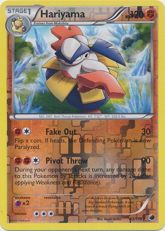 Hariyama - 63/116 - Rare - Reverse Holo available at 401 Games Canada