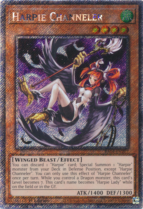 Harpie Channeler (Platinum Secret Rare) - RA04-EN207 - Platinum Secret Rare - 1st Edition
