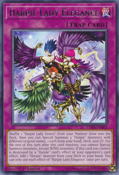 Harpie Lady Elegance - LED4-EN005 - Rare - 1st Edition available at 401 Games Canada